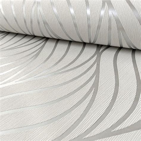 Holden Maddox Wave Stripe Pattern Wallpaper Modern Metallic Motif