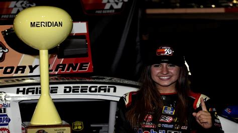 Hailie Deegan On Her First Nascar Win At Meridian Audio Youtube