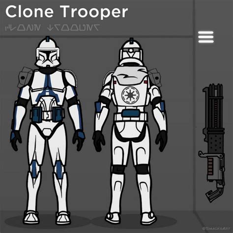 501st Phase 1 Heavy Clone Trooper Template By Kingc 764 On Deviantart