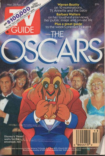 1992 Tv Guide March 28 April 3 The Oscars Ebay