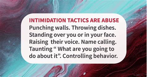 Intimidation Tactics Are Abuse Reach Out Recovery