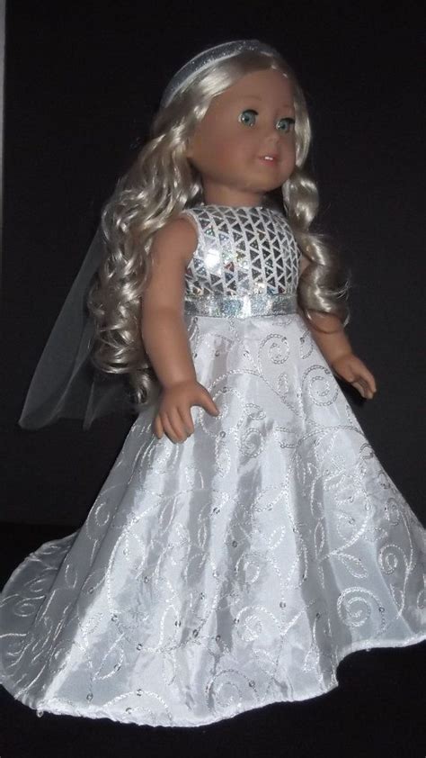 American Girl Doll Clothes Wedding Gown And Veil 257 Last One Doll Wedding Dress Doll