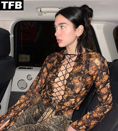 Dua Lipa Shows Off Her Nude Tits In A See Through Top 7 Photos Nude