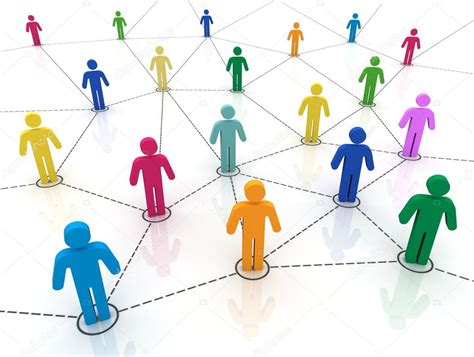 People Network Connections Concept 3d Illustration — Stock Photo