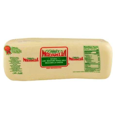 Grande Wole Milk Mozzarella Cheese Loaf Verns Cheese Wisconsin