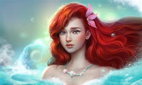 Sad Ariel Redhead Ariel Mermaid Emotions Face Sea HD Wallpaper Peakpx