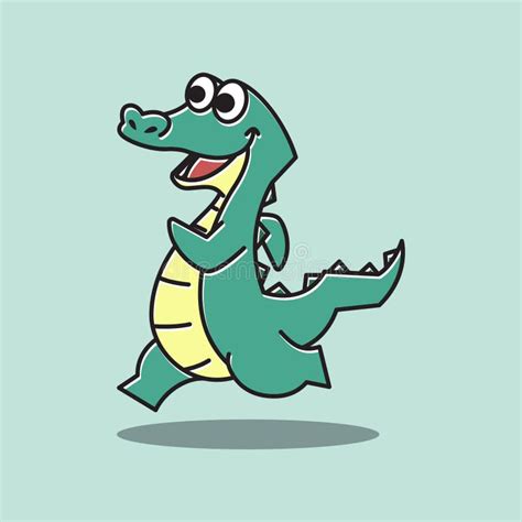 Crocodile Running Cartoon Stock Illustrations 113 Crocodile Running