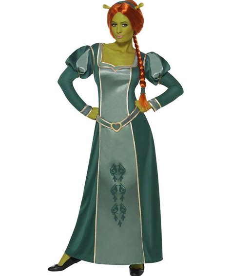 Shrek Mens Licensed Fancy Dress Costume Princess Fiona Ladies Outfit M