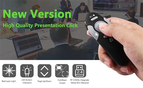 Presentation Clicker Remote Laser Pointer Wireless Usb