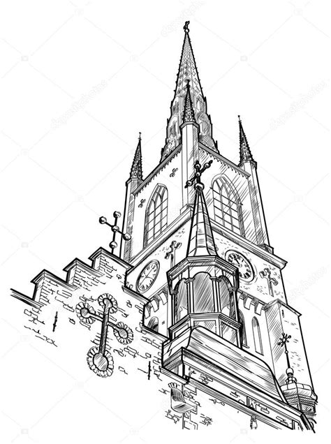 Sketch Of The Church — Stock Vector © Dianapryadieva 67429719