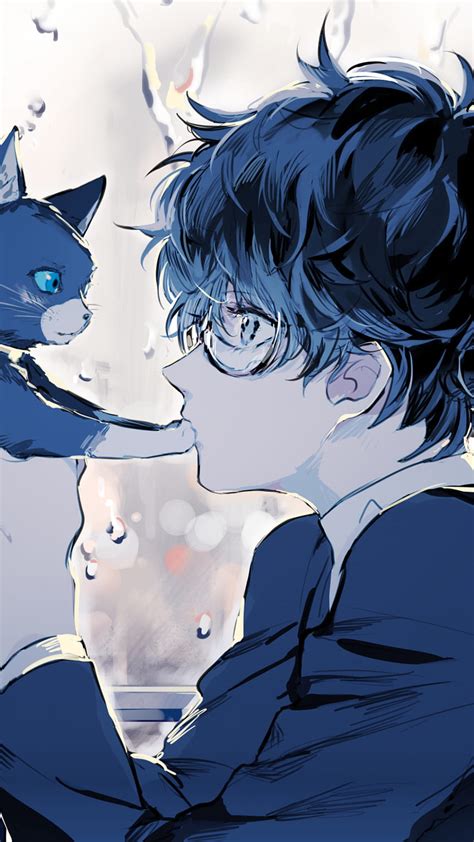 Persona 5 Kurusu Akira Anime Boy Cat For Your Mobile And Tablet