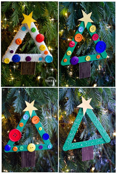 Christmas Tree Craft Diy Kit Christmas Tree Macrame Ornaments For