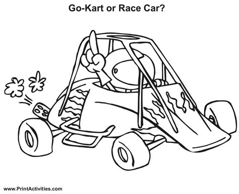 Go Kart Race Car Coloring Page Go Kart Coloring Pages Printable Coloring Book