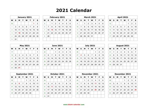 Collect Printable 2021 Calendar Landscape Best Calendar Example