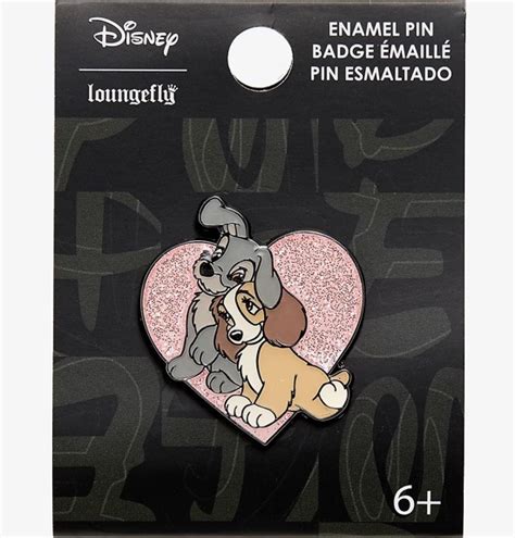 Lady And The Tramp Glitter Heart Pin At Hot Topic Disney Pins Blog