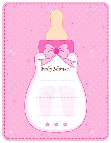 Assorted baby cards set 3. Cute Feeding Bottle Shaped Baby Shower Invitation Card ...