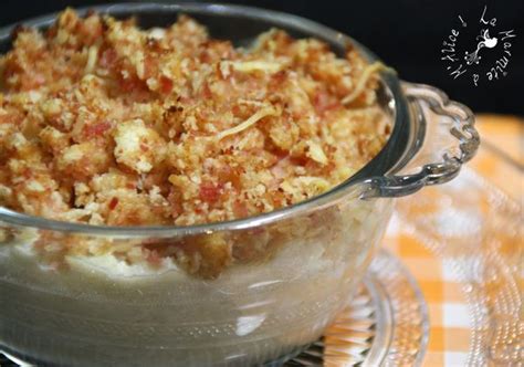 Gratin de chou fleur en crumble de jambon