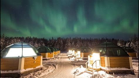 Discover Northern Lights At Arctic Glass Igloos Of Arctic Snow Hotel In