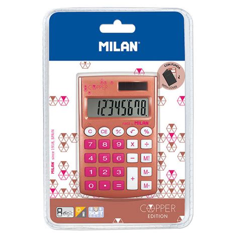 Blister Calculadora Milan Pocket Copper Rosa Material De Oficina Material Escolar Y Papeler A