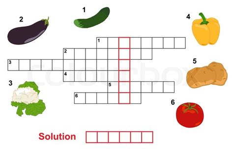 Oder einfach nur lust haben, ihr eigenes wissen zu testen? Gemüse Puzzle-Kreuzworträtsel | Vektorgrafik | Colourbox
