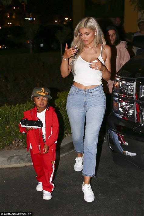 step mom duties later kylie was seen with tyga s son king cairo heading to marmalade ca