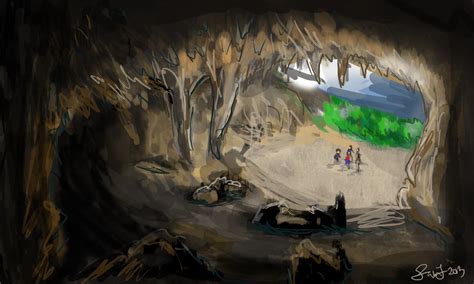Sam Luck Illustration Digital Landscape Sketches Caves