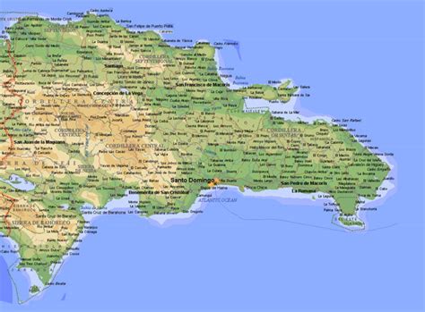 Dominican Republic Map With Cities Maping Resources