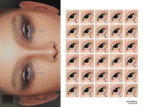 The Sims Resource Tears Eyeliner N105 Eyeliner Sims 4 Cc Skin