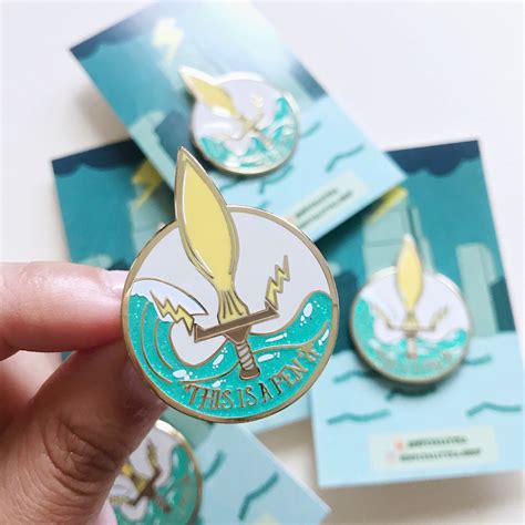 Percy Jackson This Is A Pen Enamel Pin Etsy