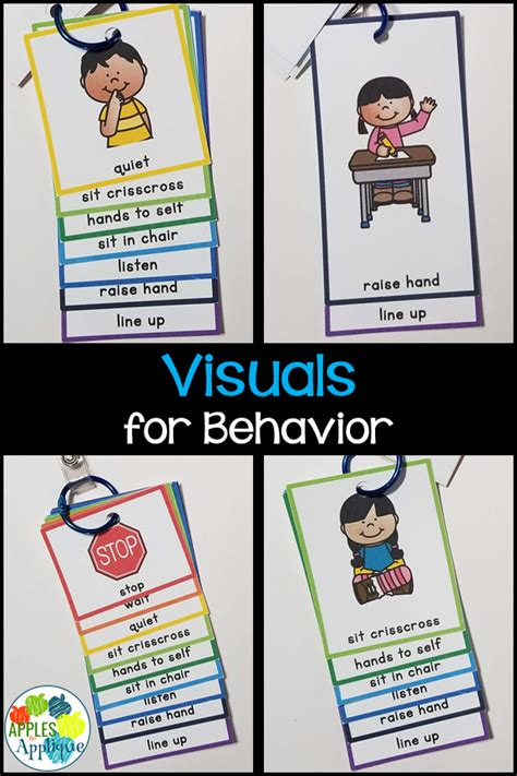 Visual Cue Cards Quick Reference For Lanyard Classroom Behavior