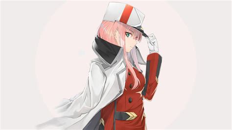 Download 1920x1080 Zero Two Darling In The Franxx Military Uniform Gloves Hat Wallpapers For