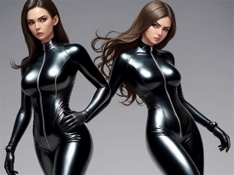 Convert Low Res To High Res Woman Wearing Catsuit
