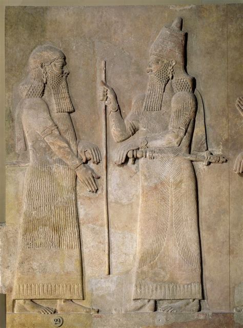 Relief Depicting Sargon Ii Bc And A Vizier From The Palace
