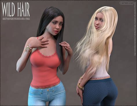 Wild Hair For Genesis 8 Female Extended License Daz Content By Sagittarius A