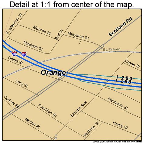 Orange New Jersey Street Map 3455020