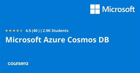Microsoft Azure Cosmos Db Coursera