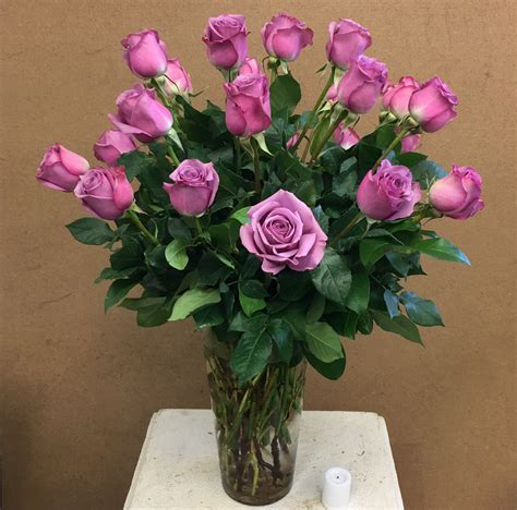 2 Dozen Purple Roses By Evans Flowers
