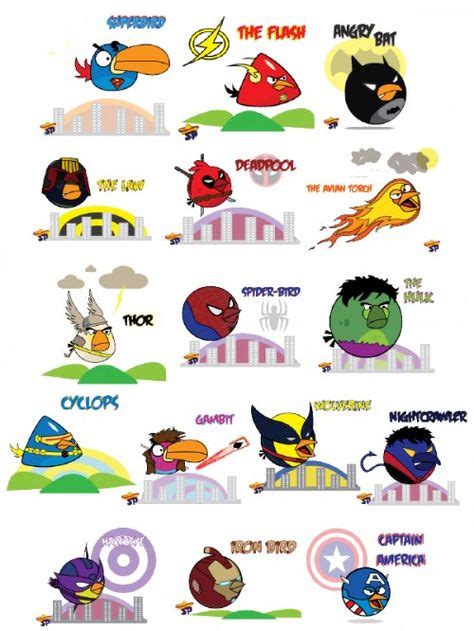 Hero Birds Héroes Marvel Angry Birds Y Marvel