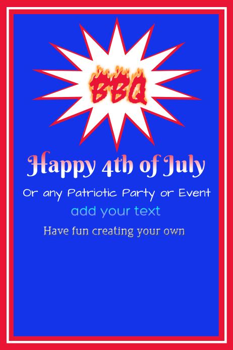 Patriotic Red White Blue Poster Template Postermywall