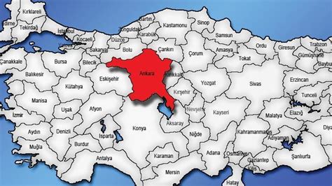Ankara Haritası Ankara İlçeleri Nelerdir Ankara İlinin Nüfusu Kaçtır
