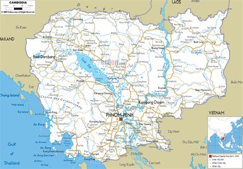 Road Map Of Cambodia Ezilon Maps