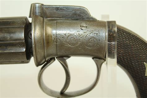 English British Percussion Pepperbox Revolver Antique 011 Ancestry Guns