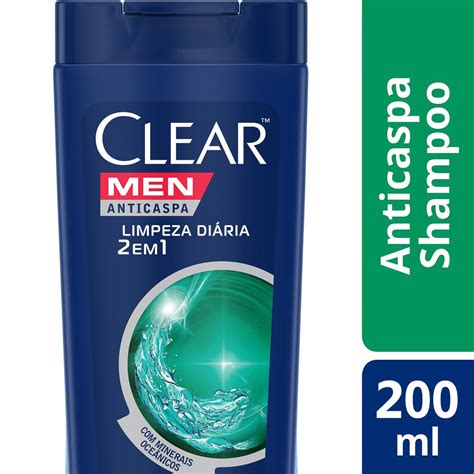 Hair fall rescue shampoo helps reduce hair fall caused due to damage. Shampoo Clear Men Limpeza 2 em 1 200ml - Shampoo Anticaspa ...