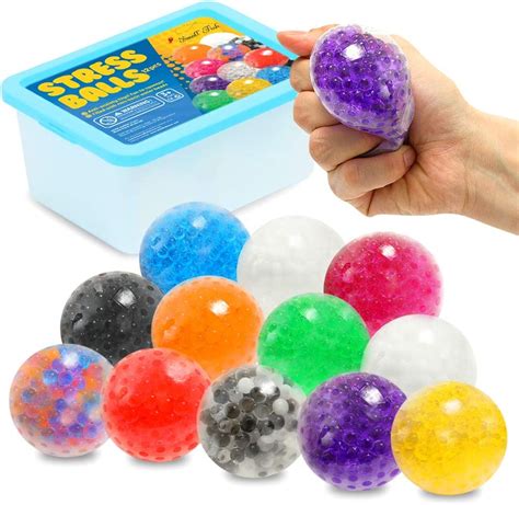 Zaxideel 12 Pack Sensory Stress Ball With Premium Water Beads