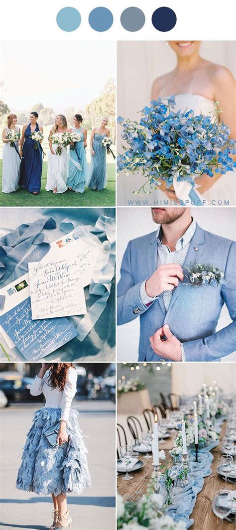 ️ Top 9 Dusty Blue Wedding Color Palettes 2023 Hi Miss Puff Wedding