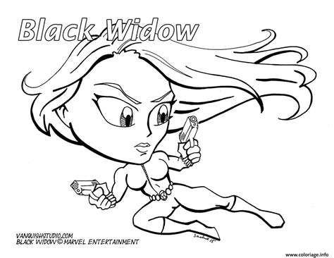 Coloriage Black Widow Fan Draw Dessin Black Widow à Imprimer
