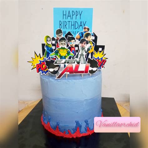 Hari Jadi Topper Cake Ejen Ali Happy Birthday Topper Cake Hiasan Kek