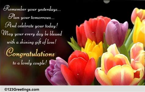 Congrats To A Lovely Couple Free Congratulations Ecards 123 Greetings