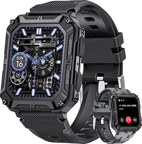 Lige Military Smart Watches For Men 5atm Waterproof Outdoors Sport Watch With Bluetooth Call