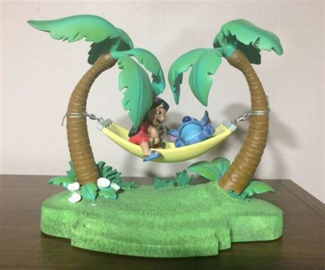 Disney Lilo And Stitch Swinging Hammock Island Figurines Rare